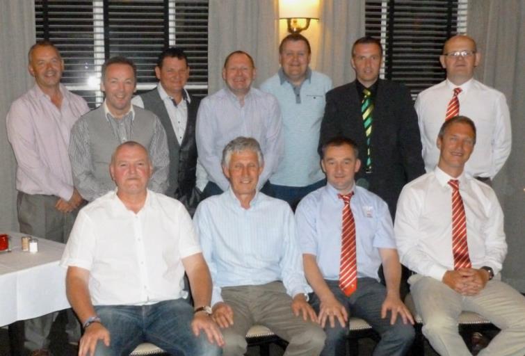 Some of the rugby referees at their dinner